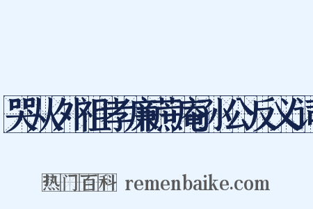哭从外祖孝廉蔗庵孙公反义词是什么意思的图片